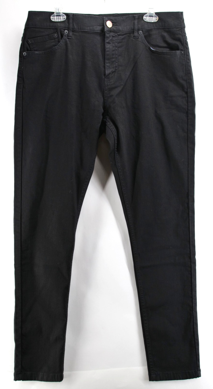 Mugsy Squid Inks Tapered Jeans Mens 36x32 Black Dark Wash Slim Fit Denim Pants